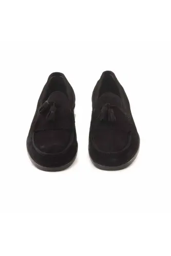 Slip-on Men's Classic Shoe 0137-Black Suede - 4