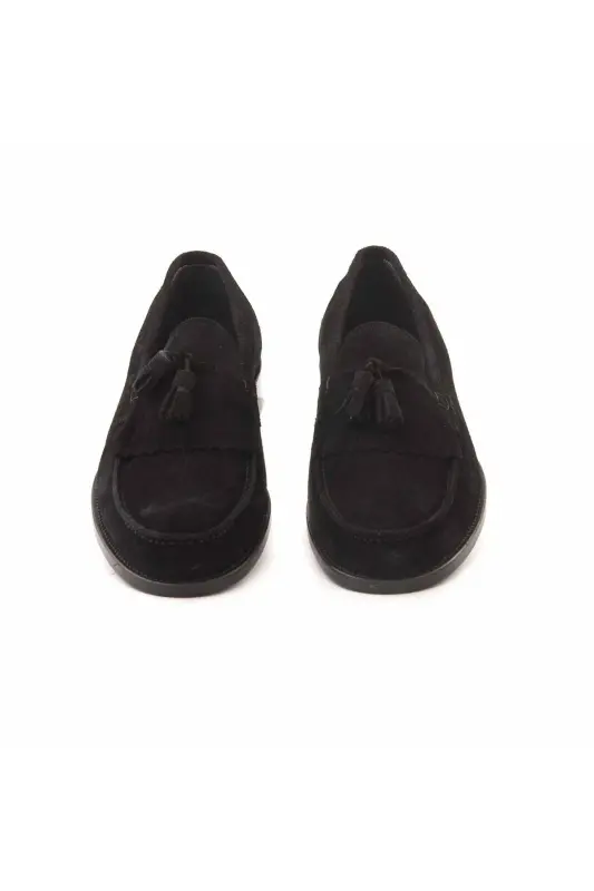 Slip-on Men's Classic Shoe 0137-Black Suede - 4