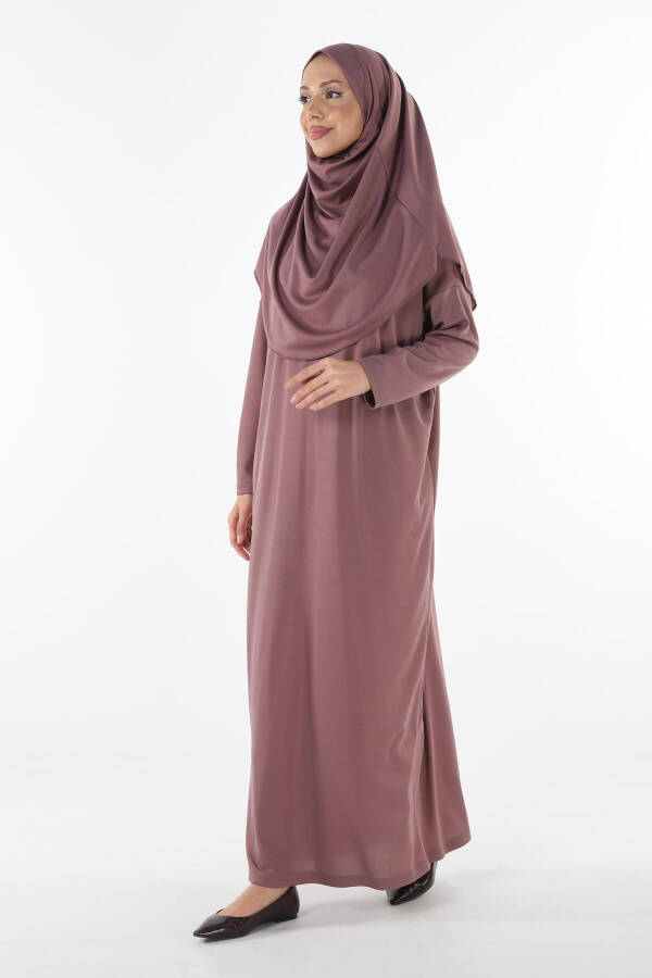 Slip-on One-Piece Headscarf Prayer Dress - 3