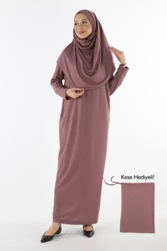Slip-on One-Piece Headscarf Prayer Dress 