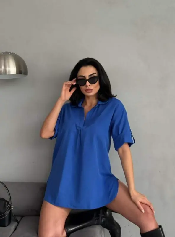 Slit Detailed Tunic Shirt - 1