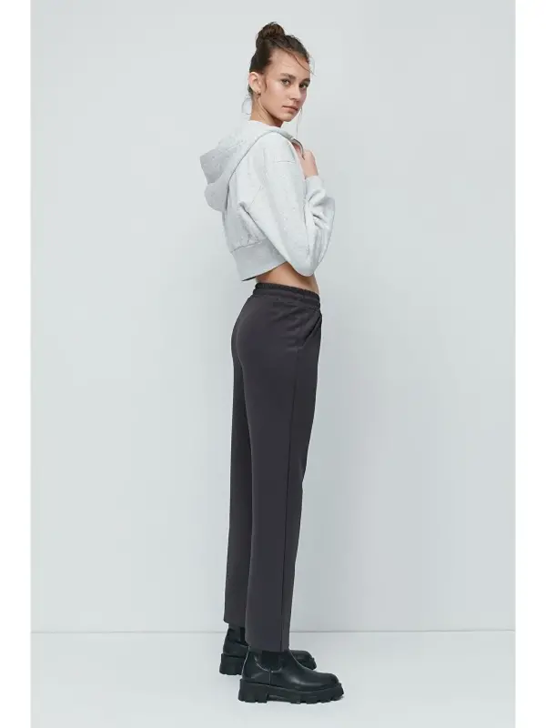 Slit Hem Flare Leggings 843 Smoke Gray - 4