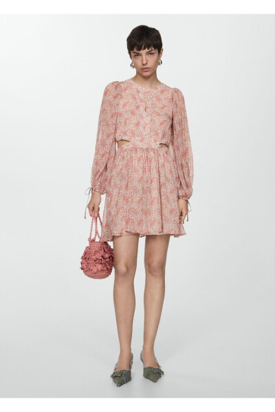 Slit Shawl Print Dress - MANGO (1)