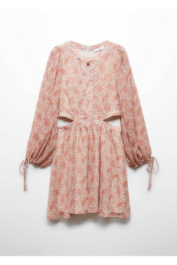 Slit Shawl Print Dress - 3