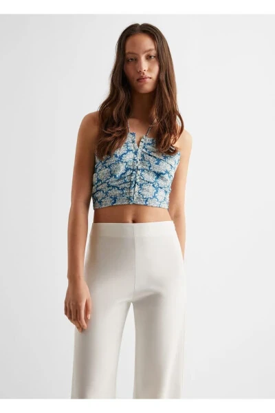Slitted Fabric Pants - MANGO TEEN