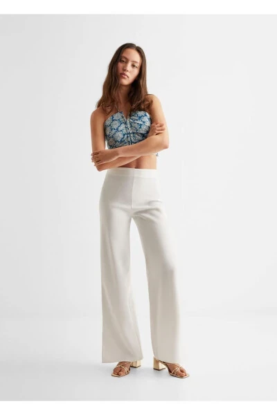 Slitted Fabric Pants - MANGO TEEN (1)