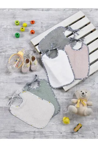 Слюнявчик для младенцев. Мягкий, смесь бамбука и хлопка. - 1