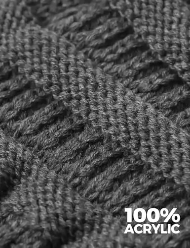 Slouchy Beanies для женщин Кабельные вязаные зимние шапки Женские подарки Толстая шапка-бини Теплые шапки для холодной погоды - 5