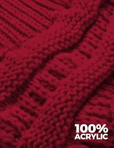 Slouchy Beanies for Women Cable Knit Winter Hats Ladies Gifts Chunky Skull Cap Thick Warm Stocking Caps for Cold Weather - 5