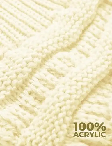 Slouchy Beanies for Women Cable Knit Winter Hats Ladies Gifts Chunky Skull Cap Thick Warm Stocking Caps for Cold Weather - 5