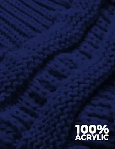 Slouchy Beanies for Women Cable Knit Winter Hats Ladies Gifts Chunky Skull Cap Thick Warm Stocking Caps for Cold Weather - 5