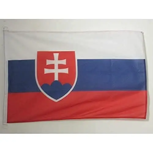 Slovakia NAUTICAL Flag 18'' x 12'' - Slovak flags 30 x 45 cm. - Banner 12x18 in for boat - AZ FLAG 