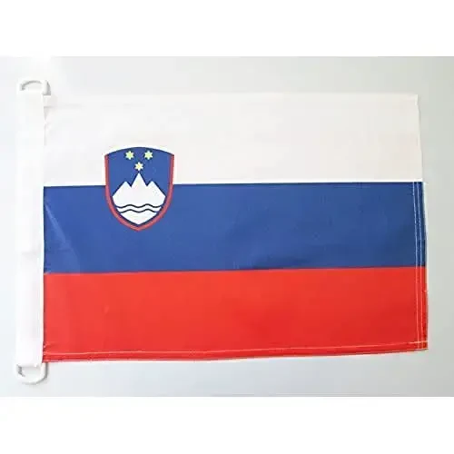 Sloveniya dengiz floti 18'' x 12'' - Sloveniya bayroqlari 30 x 45 sm. - Qayiq uchun banner 12x18 dyuym - AZ FLAG - AZ FLAG