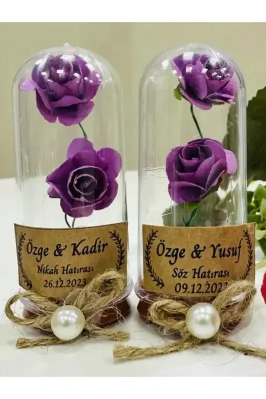 Слово, Помолвка, Хна, Свадьба, День Рождения, Поминки, Свадебный Сахар, Подарочный Сувенир, Пластиковый Цветок, 10 Штук-Фиолетовый - DECOLOJI
