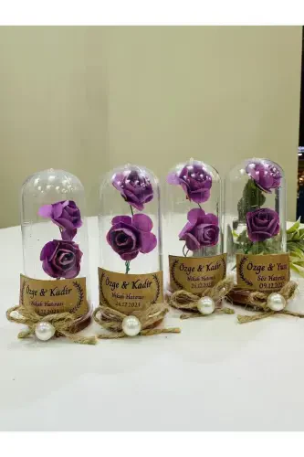 Слово, Помолвка, Хна, Свадьба, День Рождения, Поминки, Свадебный Сахар, Подарочный Сувенир, Пластиковый Цветок, 10 Штук-Фиолетовый - DECOLOJI (1)