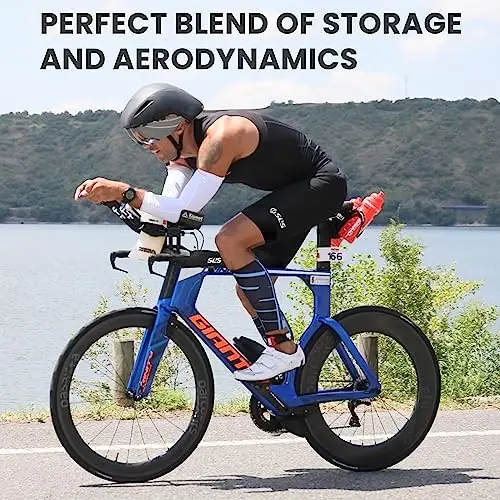 SLS3 Aero Top Tube Bike Bag - Small, Stable & Secure for TT and Triathlon Racing – Tri and Cycling Accessories - Premium Low Profile Design Reduces Drag - Custom Fit Bike Top Tube Bag - 2