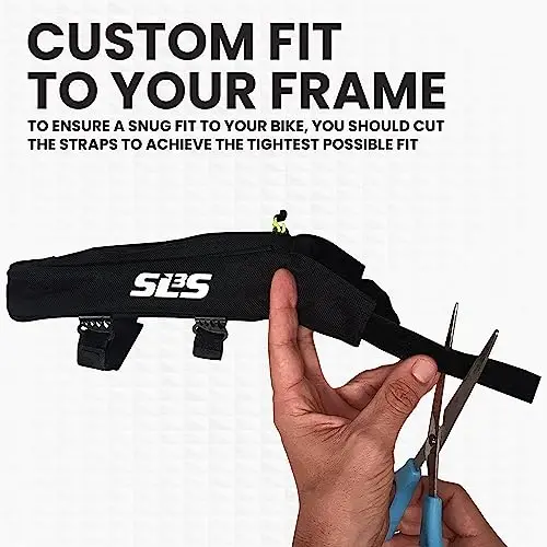 SLS3 Aero Top Tube Bike Bag - Small, Stable & Secure for TT and Triathlon Racing – Tri and Cycling Accessories - Premium Low Profile Design Reduces Drag - Custom Fit Bike Top Tube Bag - 6