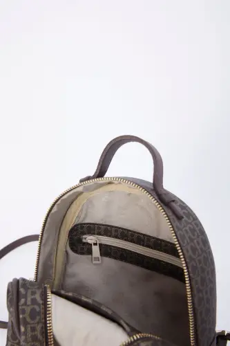 Small Alphabet Coffee Women's Backpack 05PO22Y1541 - 4