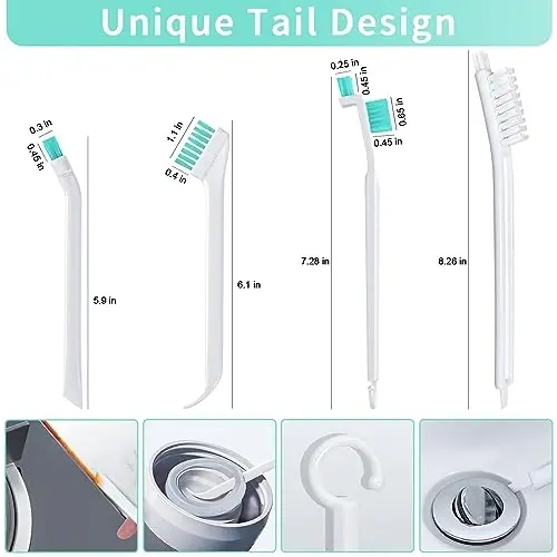 Small Cleaning Brushes Set, 4 pcs Crevice Household Cleaning Tool for Window Track Groove Sliding Door Bottle Gaps Humidifier Baseboard, Tiny Detail Scrub Cleaner Tool Gadget Kitchen Bathroom Set - 6