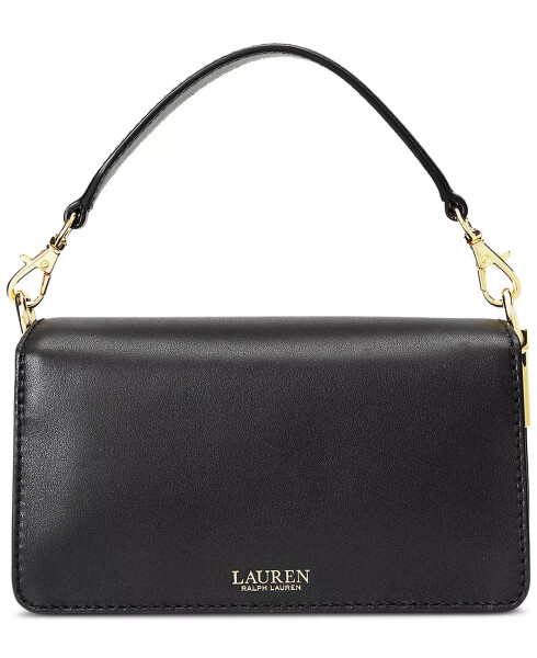 Small Leather Tayler Convertible Crossbody Bag Black - 3