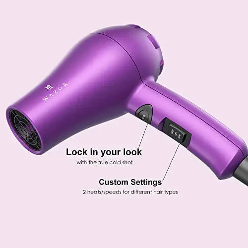 Small Lightweight Hair Dryer for Kids Compact Blow Dryer for RV and Travel 1000W Ionic Dryer with Concentrator - 5