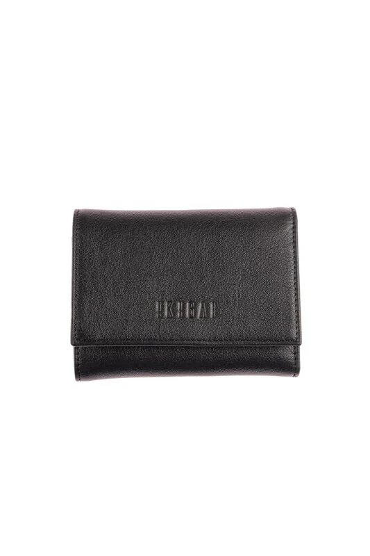 Small, snap closure wallet, genuine leather, card and ID slots, coin pocket. - DERIDERIM
