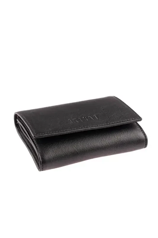 Small, snap closure wallet, genuine leather, card and ID slots, coin pocket. - 3