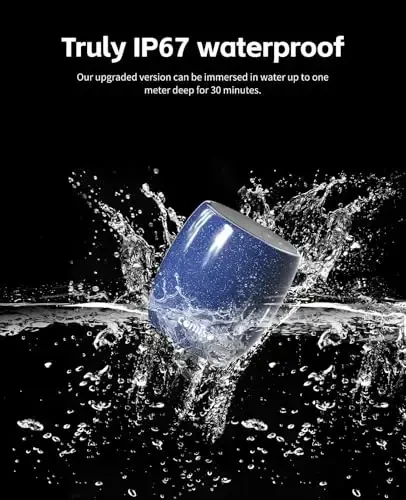 Small Speaker, Bluetooth Speaker with 360°HD Stereo Sound and Robust Bass, Mini Speakers with Hands-Free Call, IP67 Waterproof, Portable Speakers for Shower, Room, Car, Trip, Ideal Gift for Men, Women - 3