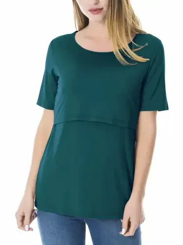 Smallshow Women's Maternity Nursing Tops Clothes Breastfeeding T-Shirts 3-Pack - 1
