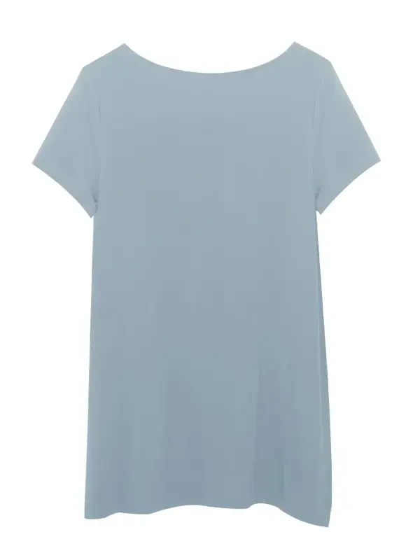 Smallshow Women's Maternity Tops Shirts Short Sleeve Split Side Maternity Clothes - 2