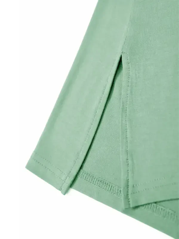 Smallshow Women's Maternity Tops Shirts Short Sleeve Split Side Pregnancy Clothes - Modazone