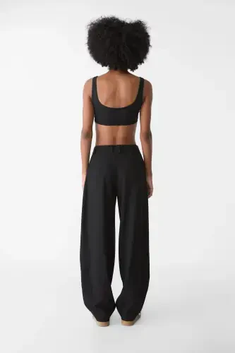 Smart baggy pants with stitch details - 3