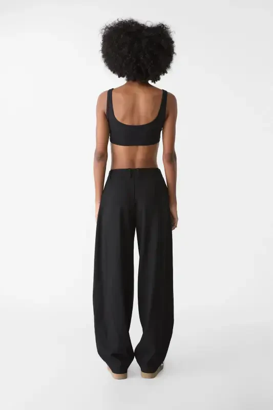 Smart baggy pants with stitch details - 3