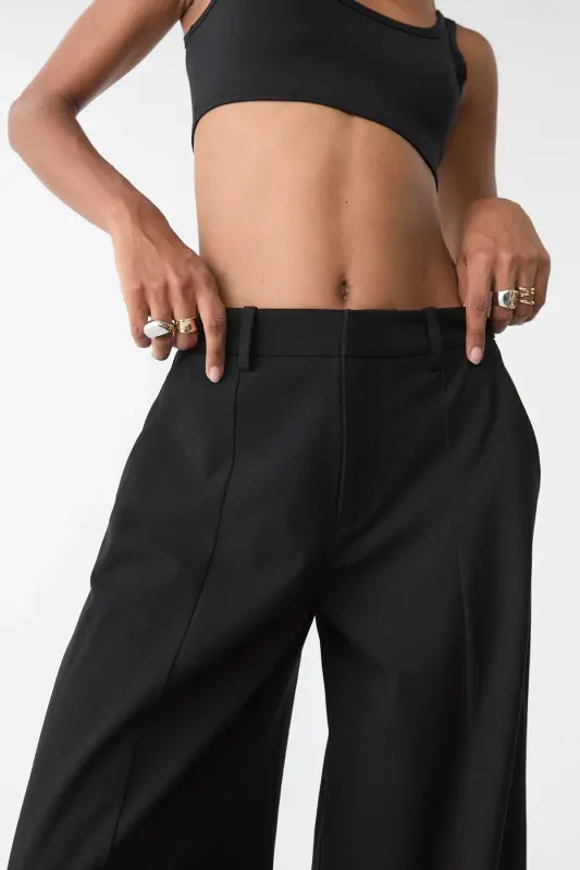 Smart baggy pants with stitch details - 4