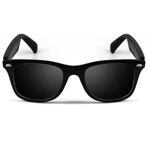 Smart Glasses erkaklar ayollar uchun, Ochiq quloq, UV himoyasi, Mikrofon dinamikli polarizatsiyalangan Bluetooth quyoshdan saqlaydigan ko'zoynaklar, Sensorli va ovozli yordamchi bilan mos - 6 soatgacha batareya, Ochiq sport uchun aqlli quyoshdan saqlaydigan ko'zoynaklar - 1