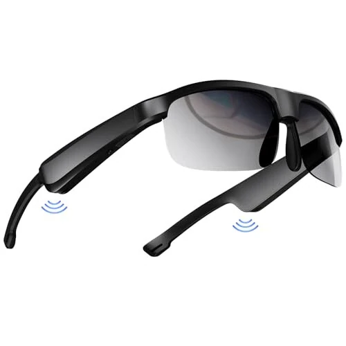 Smart Glasses, Polarized Bluetooth Sunglasses with Speaker, Voice Assistant, Open Ear, UV Protection Outdoor Audio Glass - GAXABI