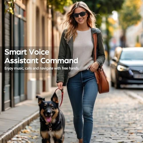 Smart Glasses, Polarized Bluetooth Sunglasses with Speaker, Voice Assistant, Open Ear, UV Protection Outdoor Audio Glass - 3