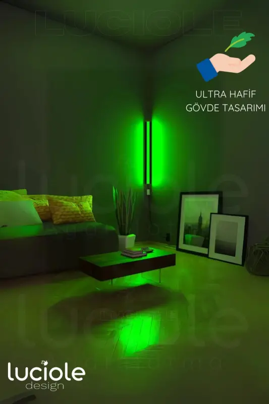 Smart RGB Bluetooth LED Lambader – 256 Renk Işık Kontrollü Akıllı Abajur Aplik-Bluetooth - 5