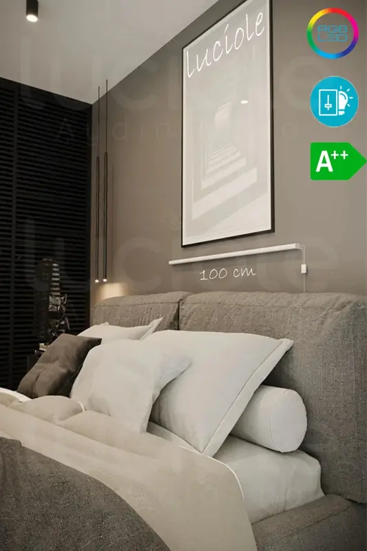 Smart RGB Bluetooth LED Lambader – 256 Renk Işık Kontrollü Akıllı Abajur Aplik-Bluetooth - 6