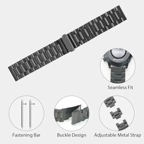 Smart Watch Band 22mm 2 dona, AMAZTIM Smart Watch bilaguzlarini almashtirish uchun M2/T2, SUNKTA K-52 bilan mos keladi, TPU sport kayishlari, sozlanuvchi bilaguzuk, erkaklar uchun Smartwatch bilaguzagi - 4