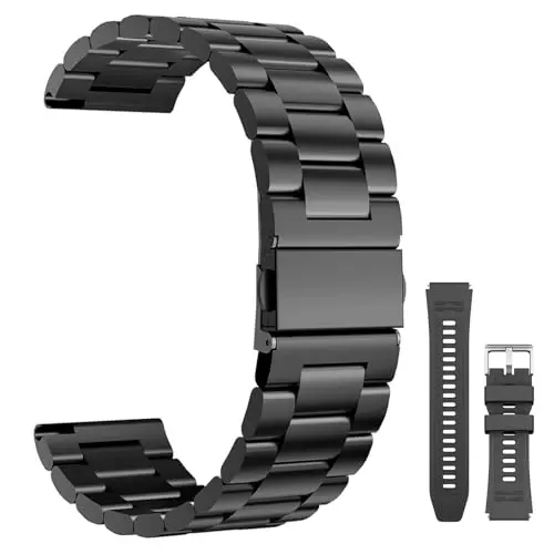 Smart Watch Band 22mm 2 dona, AMAZTIM Smart Watch bilaguzlarini almashtirish uchun M2/T2, SUNKTA K-52 bilan mos keladi, TPU sport kayishlari, sozlanuvchi bilaguzuk, erkaklar uchun Smartwatch bilaguzagi 