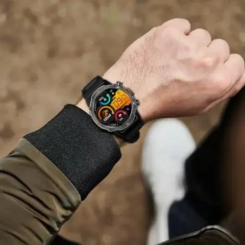 Smart Watch Band 22mm 2 Pack, for AMAZTIM Smart Watch Bands Replacement M2/T2, Compatible with SUNKTA K-52, TPU Sports Straps Bands, Adjustable Wristband, Men Smartwatch Band - 5