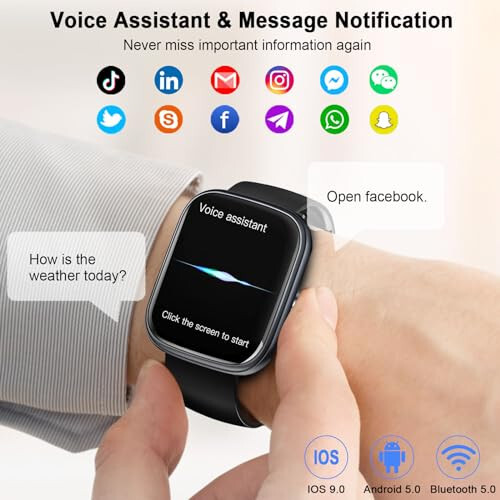 Smart Watch for Men Women (Answer/Make Call), 2024 HD 1.91'' Smartwatch Fitness Activity Tracker, 110+ Sports IP68 Waterproof, Heart Rate/Sleep Monitor/Pedometer/Calories, Fitness Watch for Android iOS - 5