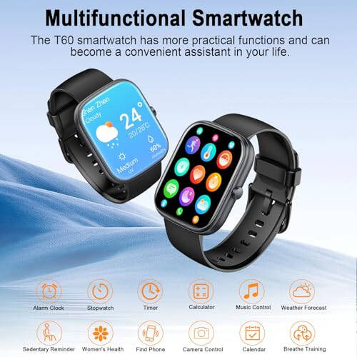 Smart Watch for Men Women (Answer/Make Call), 2024 HD 1.91'' Smartwatch Fitness Activity Tracker, 110+ Sports IP68 Waterproof, Heart Rate/Sleep Monitor/Pedometer/Calories, Fitness Watch for Android iOS - 6