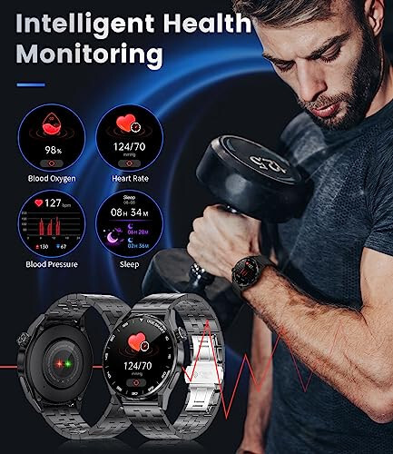 Smart Watches for Men Bluetooth Call (Answer/Make Call), 1.39'' IP68 Smartwatch for Android Phones and iPhone Compatible with Heart Rate/SpO2/Blood Pressure, Voice Assistant, Calculator, Pedometer - 10