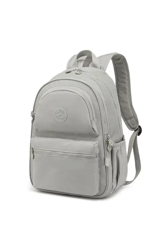 SMARTBAGS CRINKLE FABRIC LARGE SIZE WOMEN'S BACKPACK 2022-1050 ICE GREY - ICE GREY - 2
