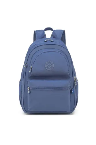SMARTBAGS CRINKLE FABRIC LARGE WOMEN'S BACKPACK 2022-1050 BLUE - BLUE 