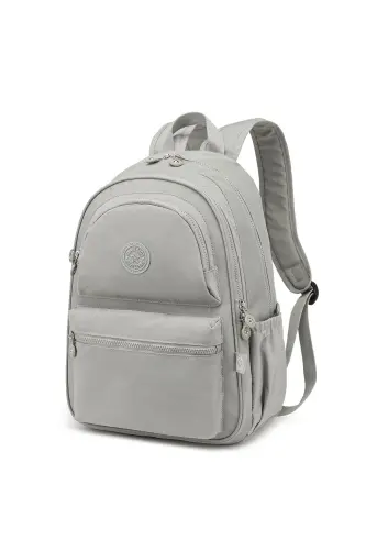 SMARTBAGS KRİNKIL KUMAŞ BÜYÜK BOY KADIN SIRT ÇANTASI 2022-1050 İCE GRİ - İCE GRİ - SMART BAGS (1)