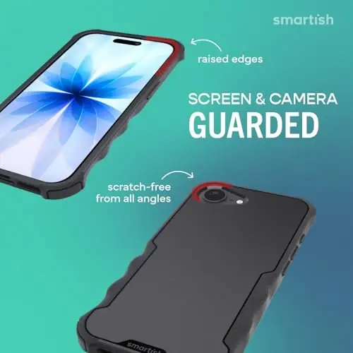 Smartish® iPhone 17e/16e MagSafe Case - Gripzilla Protective Magnetic Case for Men [Rugged + Tough] Military Grade Heavy Duty Grip Armor - Drop Tested for iPhone 17e/16e - Black Tie Affair - SMARTISH (1)