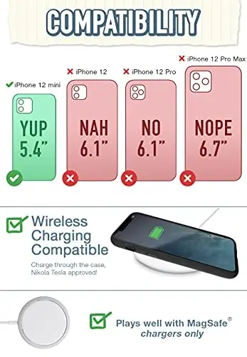 Smartish iPhone 12 mini Slim Case - Gripmunk [Lightweight + Protective] Thin Cover (Silk) - Blues on the Green 